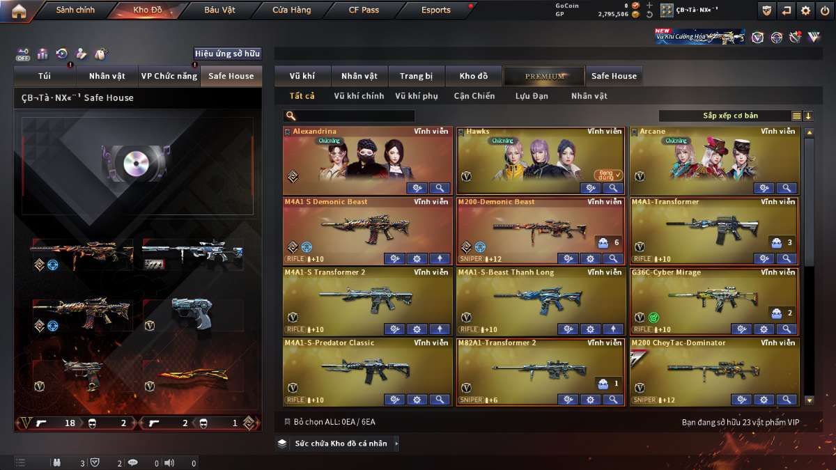 shop acc cf uy tin gia re